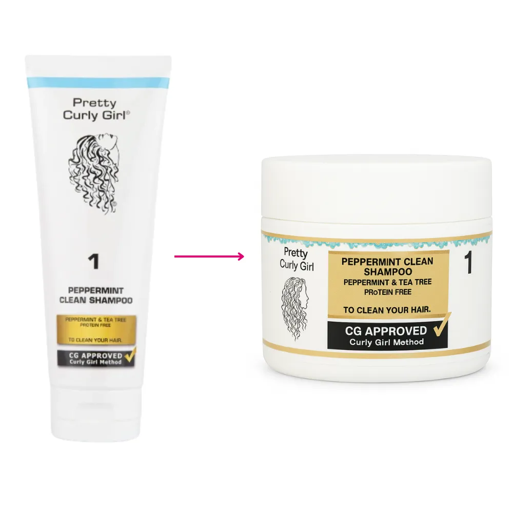 Pretty Curly Girl Peppermint Clean Champú Limpiador Cuero Cabelludo 200ml — frontal